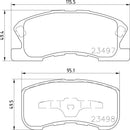 Mintex Brake Pad Set fits -Daihatsu Perodua MDB1910 (also fits other vehicles)