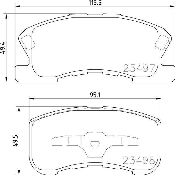 Mintex Brake Pad Set fits -Daihatsu Perodua MDB1910 (also fits other vehicles)