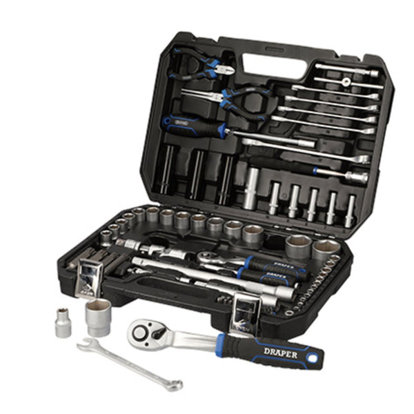 Draper HI-TORQ Metric Socket Set, 1/4" & 1/2" Sq Dr (83 Piece)