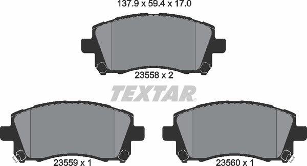 Textar Brake Pad Set - 2355802