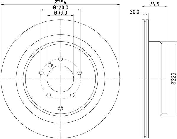 Mintex Brake Discs fits -Land Rover V296:5 MDC1901 (also fits other vehicles)