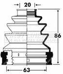 First Line Cv Joint Boot Kit Part No -FCB2817