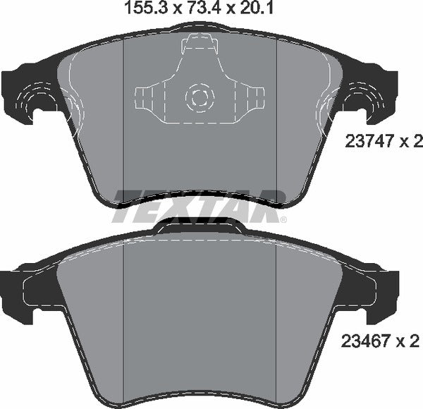 Textar Brake Pad Set - 2374702