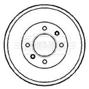 Borg & Beck Brake Drum (Single) -BBR7088