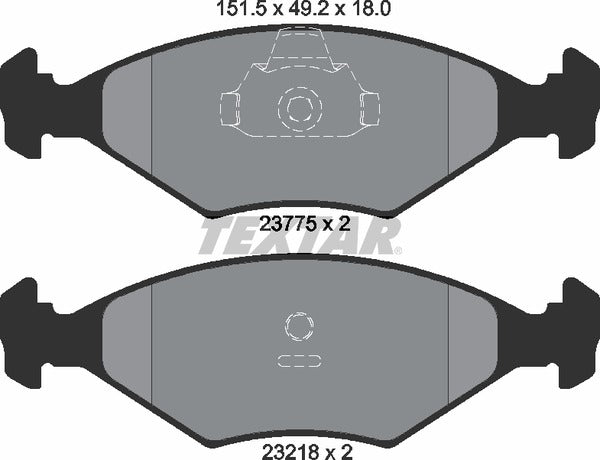 Textar Brake Pad Set - 2377501