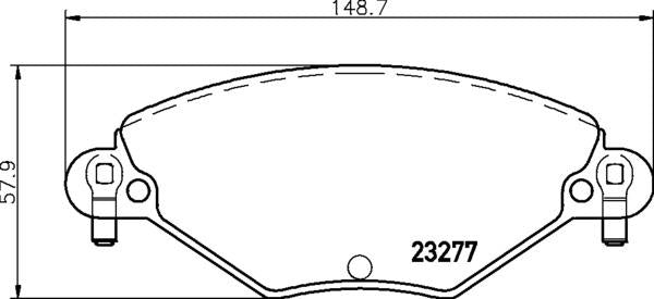 Citroën Brake Pad Set - Padtech PAD2187