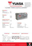Yuasa YBX5020 - 5020 Silver High Performance SMF Car Battery - 5 Year Warranty