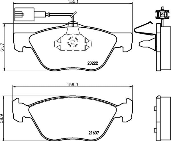 Mintex Brake Pad Set fits -Alfa Romeo MDB1951 (also fits other vehicles)
