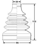 Borg & Beck Drive Shaft Bellow - BCB6256