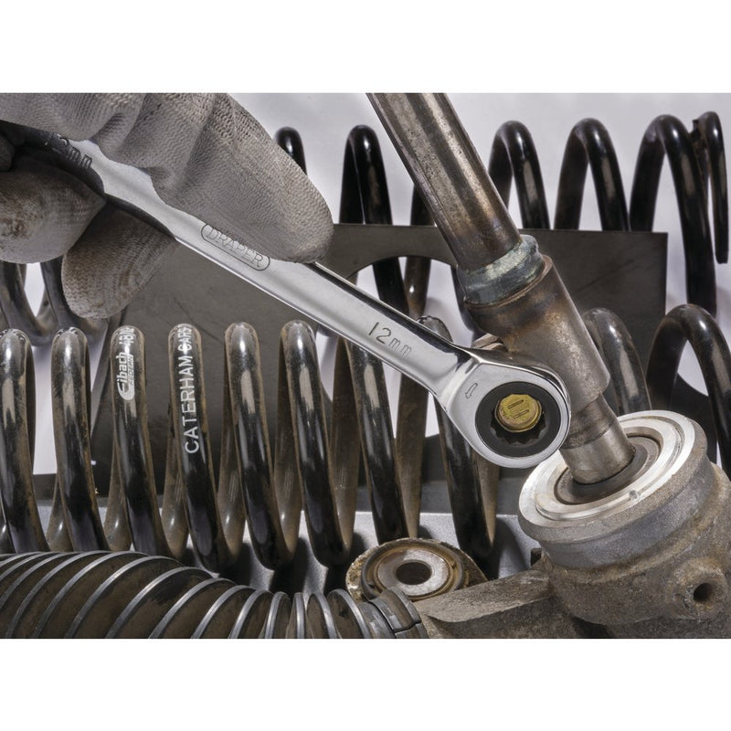 Draper HI-TORQ Metric Ratchet Combination Spanner Set (7 Piece)