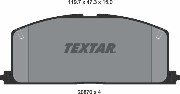 Textar Brake Pad Set - 2087001