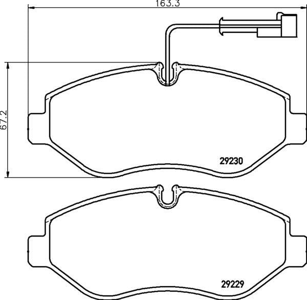 Mintex Brake Pad Set fits -Nissan MDB2917 (also fits other vehicles)