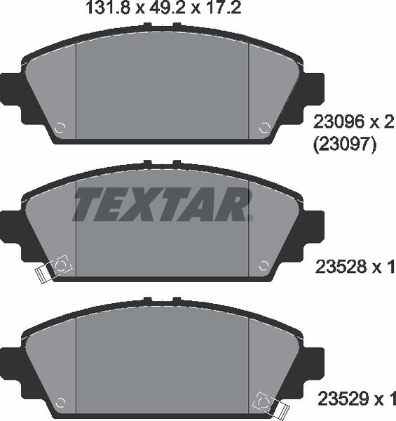 Textar Brake Pad Set - 2309601