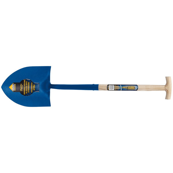 Solid Forged Round Mouth T-Handle Shovel with Ash Shaft