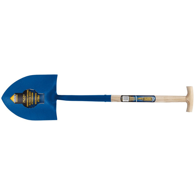 Solid Forged Round Mouth T-Handle Shovel with Ash Shaft