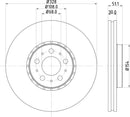 Mintex Brake Discs fits -Volvo V320:5 MDC2771C (also fits other vehicles)