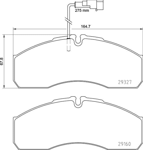 Mintex Brake Pad Set fits -Nissan MDB3205 (also fits other vehicles)