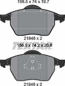 Textar Brake Pad Set - 2184802