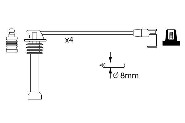 Bosch Ignition Lead Part No - 0986357271