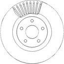 Disctech Brake Disc - Fits Ford, Opel - ABD3414 - Front Axle
