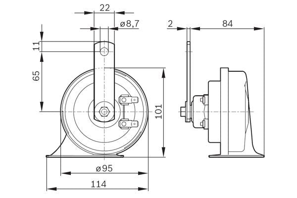 Bosch Air Horn Part No - 0986AH0501