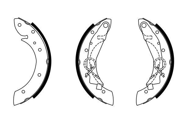 Bosch Brake Shoe Bs802 Part No - 0986487552