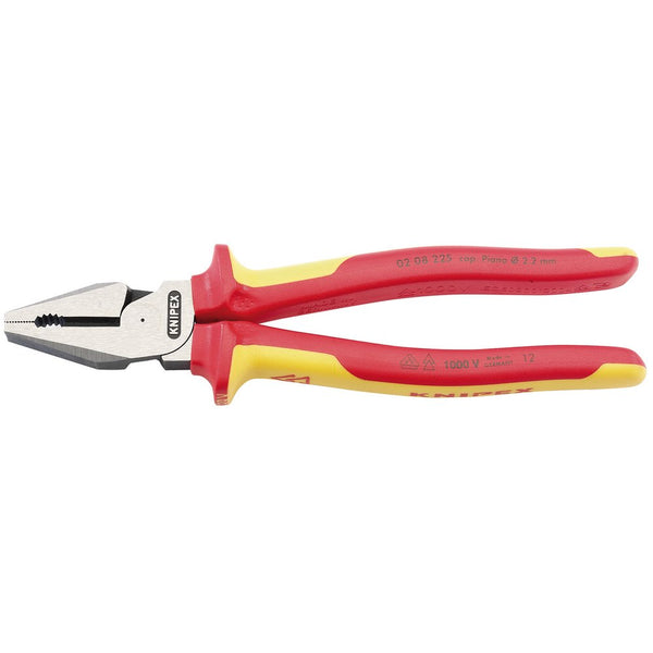 Knipex 02 08 225UKSBE VDE Fully Insulated High Leverage Combination Pliers 225mm