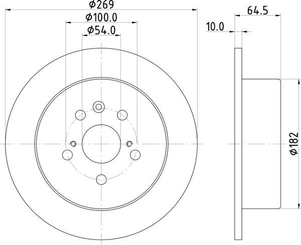 Mintex Brake Discs fits -Lexus Toyota V275:5 MDC883 (also fits other vehicles)