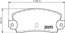 Mintex Brake Pad Set fits -Lancia MDB1258 (also fits other vehicles)