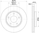 Mintex Brake Discs fits -Dodge Mitsubishi S302:5 MDC2225 (also fits other vehicles)