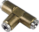 Brass Tee Connectors - Metric - Push-In  - 625332 x5