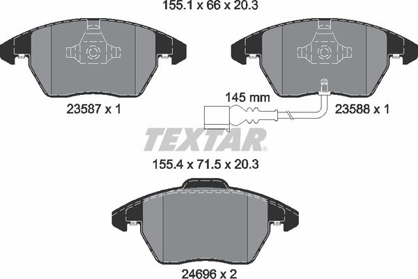 Textar Brake Pad Set - 2469602