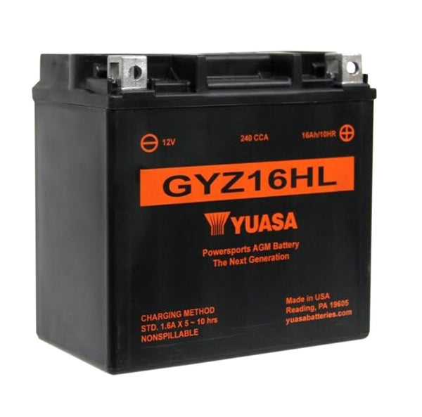 GYZ16HL (WC) 12V Yuasa High Performance MF VRLA Motorcycle Battery