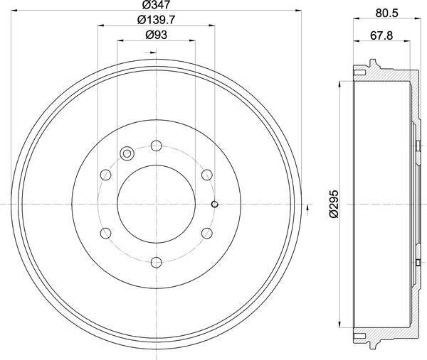 Mintex Brake Drum (Single) fits -Ford Mazda MBD334 (also fits other vehicles)