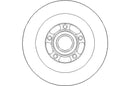Disctech Brake Disc - Fits Renault, Vw - ABD3119 - Rear Axle