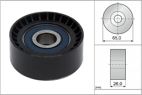 INA Deflection/Guide Pulley - V-Ribbed Belt - Part No - 532066610