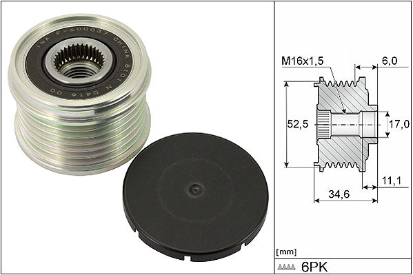 INA Alternator Freewheel Clutch Part No - 535031510