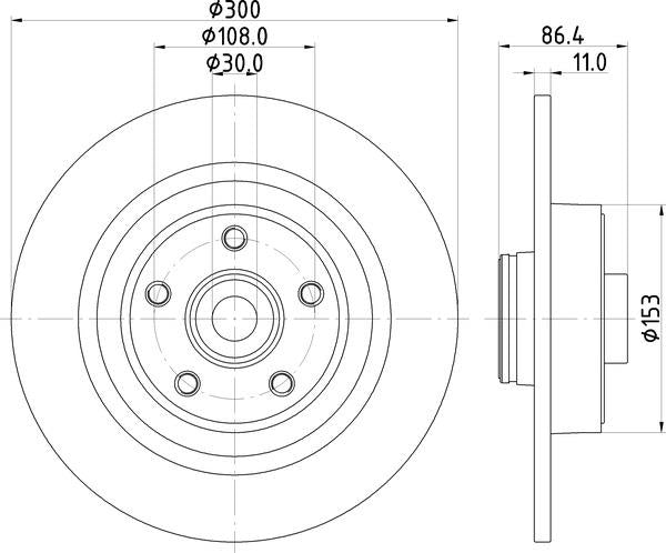 Mintex Brake Discs fits -Renault V262:5 MDC1889 (also fits other vehicles)