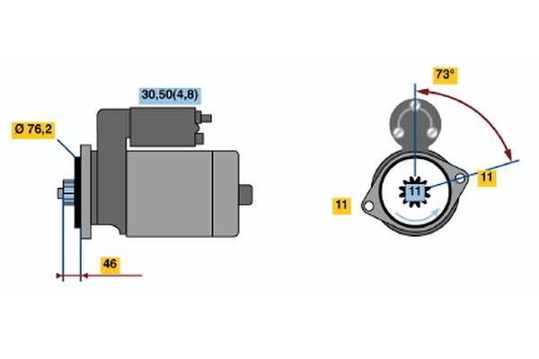 Bosch Starter Part No - 0001123036