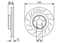 Bosch Brake Disc > Single Bd1704 Part No - 0986479A17