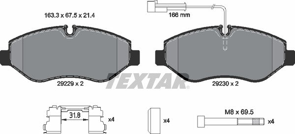 Textar Brake Pad Set - 2922902