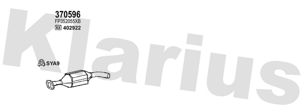 Klarius 370596 - Catalyst Non Type Approved  - Fits Mazda 323 1.8i