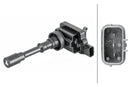 HELLA 5DA 358 057-871 Ignition Coil - 3-pin connector - Bolted