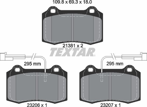Textar Brake Pad Set - 2138103