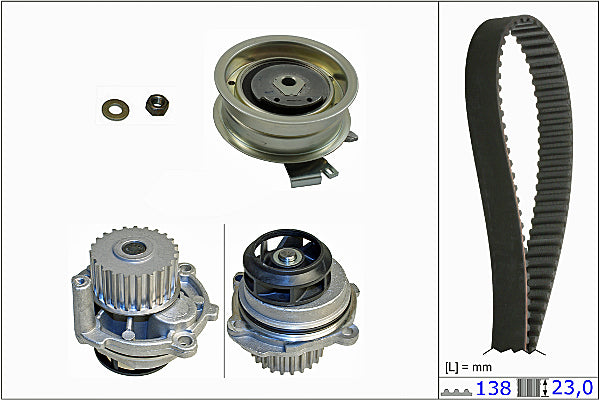 INA Water Pump & Timing Belt Set - Part No - 530017131
