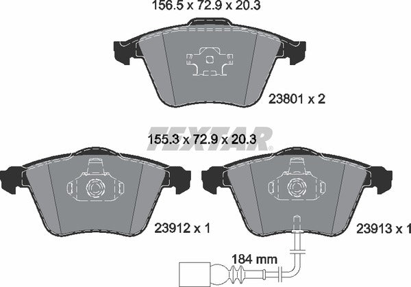 Textar Brake Pad Set - 2380101