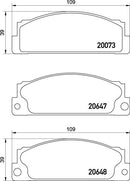 Mintex Brake Pad Set fits -Autobianchi Fiat Lancia Seat Zastava MDB1203 (also fits other vehicles)