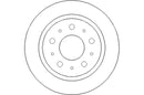 Disctech Brake Disc - Fits Citroën, Dacia - ABD2988 - Rear Axle