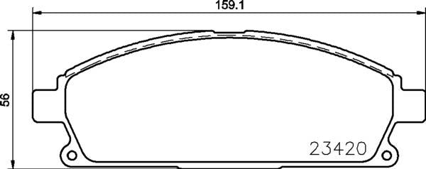 Mintex Brake Pad Set fits -Nissan MDB3735 (also fits other vehicles)