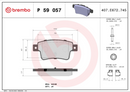 Brembo Brake Pad Set - P59057